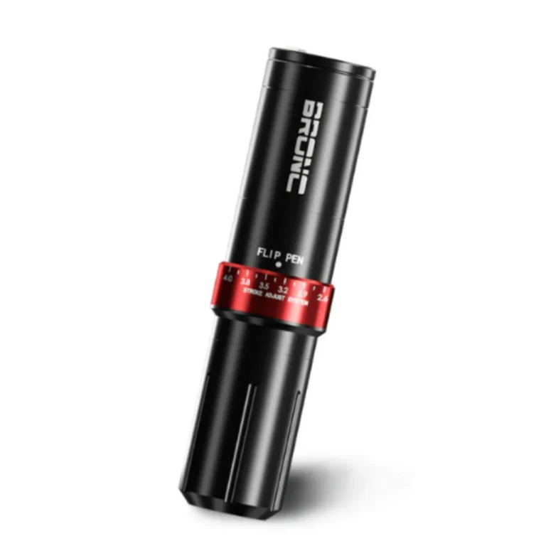 תמונה של מכונת קעקועים של חברת ברונק V12MAX בצבע שחור